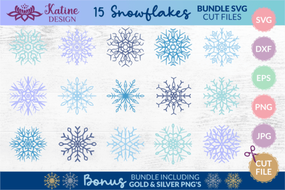 Download Snowflake Svg Bundle 15 Christmas Winter - Snowflake svg Collection