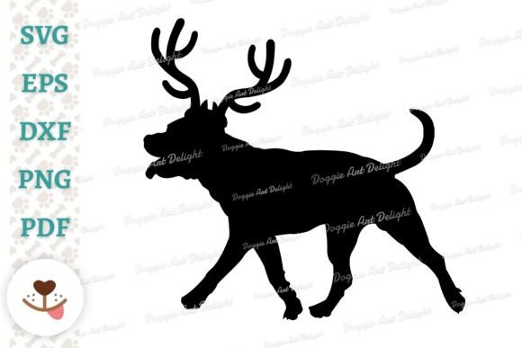 Download Staffy Christmas Dog Reindeer Antlers - Reindeer Collection