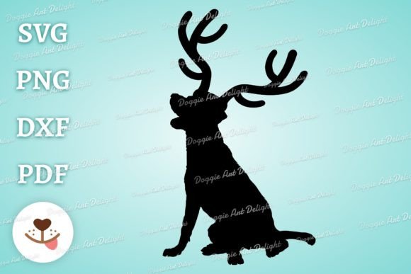 Download Christmas Labrador Dog Reindeer Antlers - Reindeer Collection