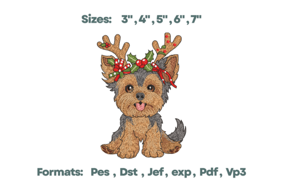 Download Yorkie Dog Reindeer Antlers - Reindeer Collection