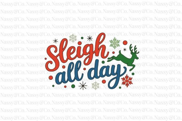 Download Sleigh All Day Christmas Reindeer PNG - Reindeer Collection
