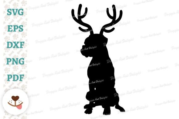 Download Boxer Dog Christmas Reindeer Antlers Svg - Reindeer Collection
