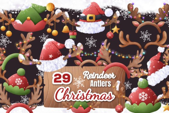 Download Christmas Reindeer Antlers Collection - Reindeer Collection
