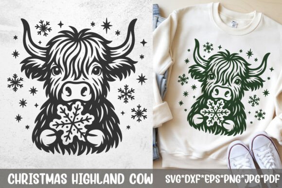 Download Highland Cow Snowflake SVG | Christmas - Snowflake svg Collection