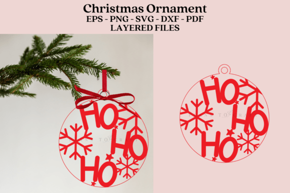 Download Ho Ho Christmas Ornament Laser Cut File - Christmas ornament laser cut file Collection