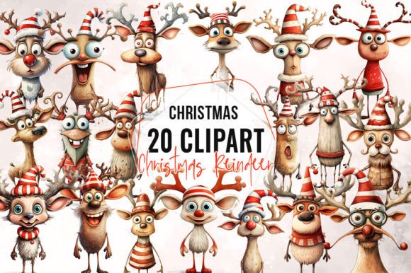 Download Cute Christmas Reindeer Clipart - Reindeer Collection