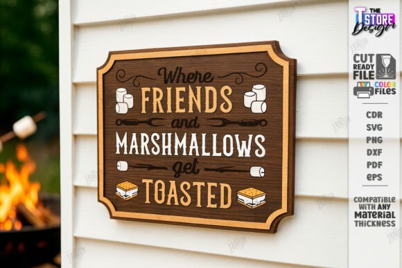 Download S’mores Station Sign Laser Cut | Outdoor - Premium Bundle
