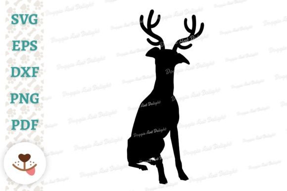 Download Christmas Whippet Dog Reindeer Antlers - Reindeer Collection