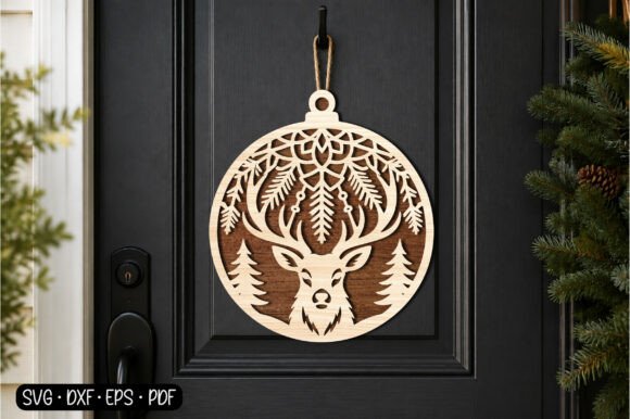 Download Christmas Reindeer Ornament SVG - Reindeer Collection